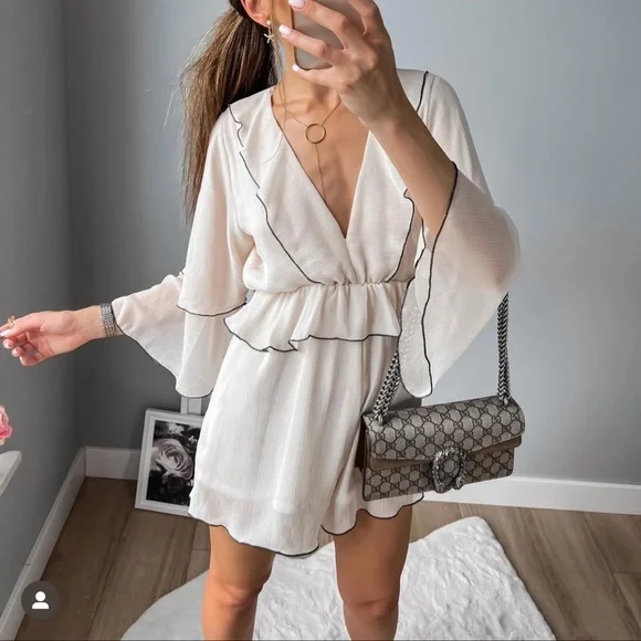 short jumpsuit dress zara Zara Belted Short Jumpsuit in Ecru
